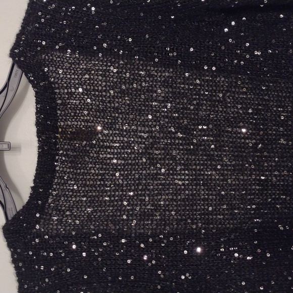 NWOT H&M Divided Black Knit Sequins Shrug Sweater Cardigan Size Small Size 4 - Picture 11 of 16